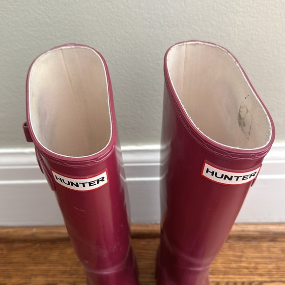 HUNTER Rain Boots - Purple size 7 Women’s - Picture 2 of 6